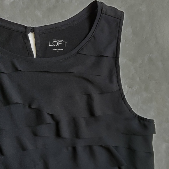 LOFT Flowy Layered Ruffle Shell Tank - Picture 3 of 8